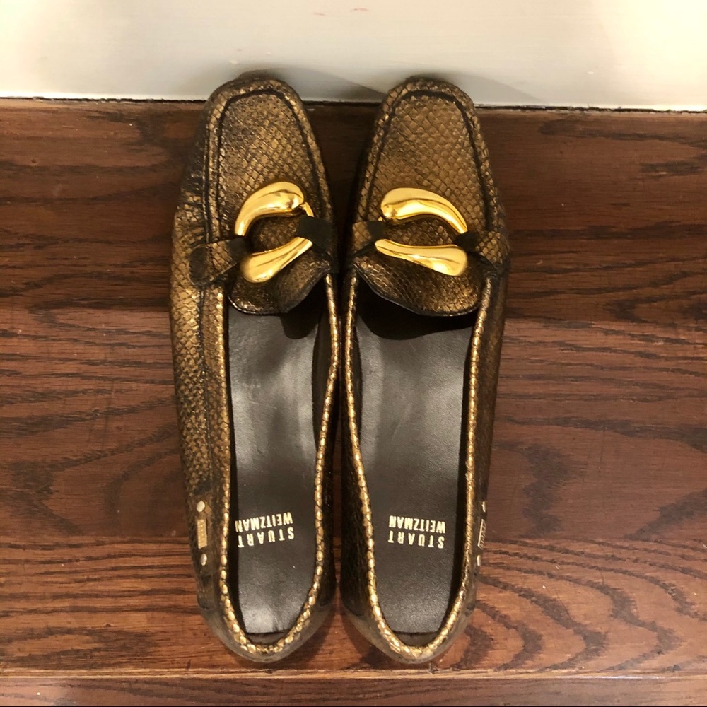 Stuart Weitzman gold sandals